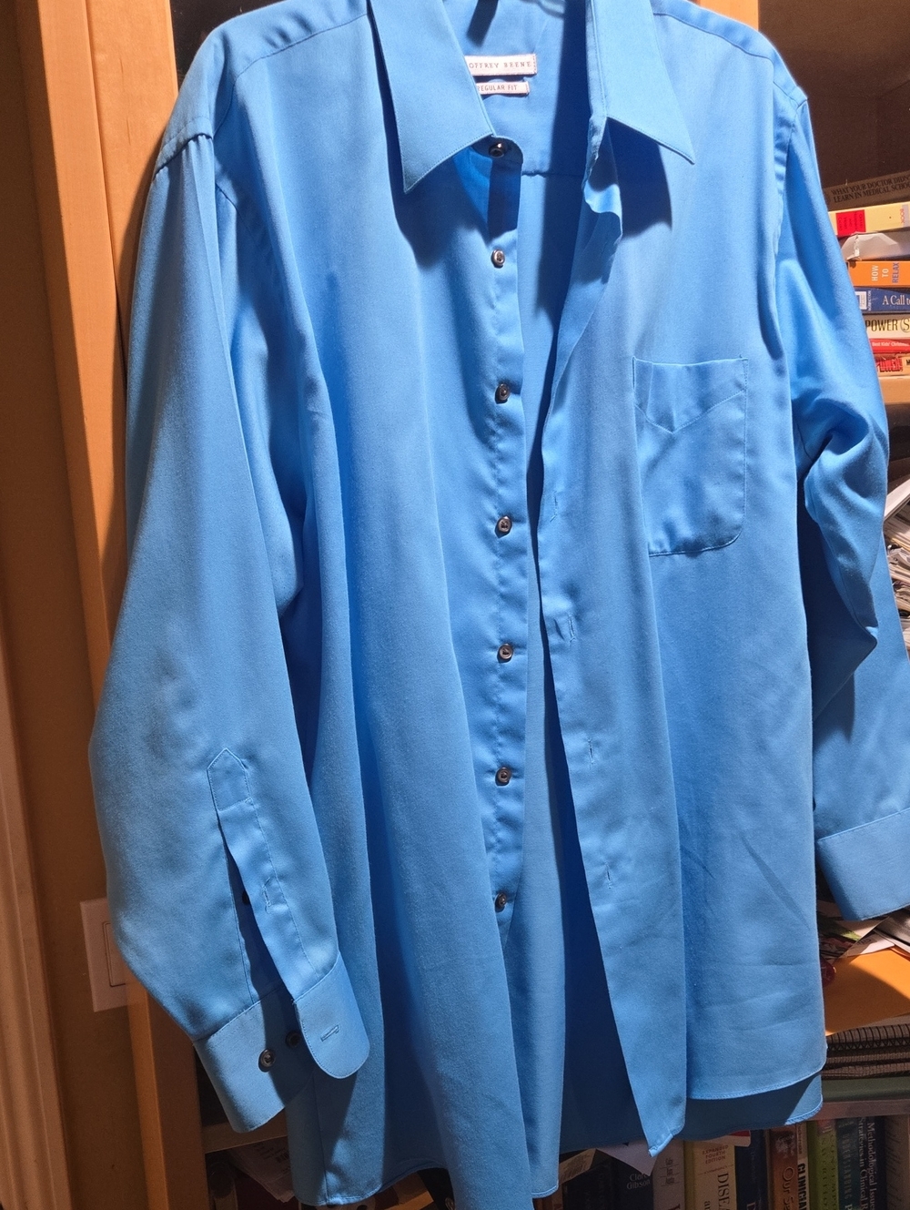 Men's Dress Shirt in Bright Blue by Geoffrey Beene